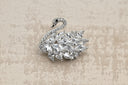 Elegant Crystal Swan Brooch Pin