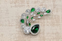 Emerald Cascade Statement Brooch