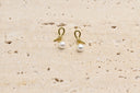 Delicate Bow Pearl Drop Earrings