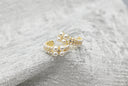 Pearl Cluster Hoop Earrings