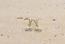 Crystal X Pearl Duo Stud Earrings