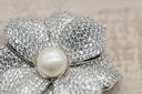 Radiant Pearl & Zirconia Sunburst Stud Earrings