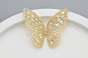 Gold & Zirconia Butterfly Stud Earrings