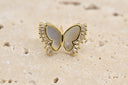 Pearlescent Butterfly Stud Earrings