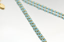 Double-Strand Aquamarine & Gold Beaded Necklace