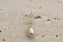 Elegant Cross & Pearl Drop Earrings