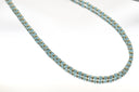 Double-Strand Aquamarine & Gold Beaded Necklace