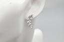Silver Leaf Climber Earrings