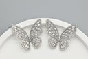 Dazzling Zirconia Butterfly Stud Earrings