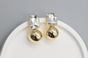 Emerald-Cut Zirconia Stud Earrings