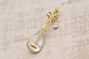 Modern Gold & Pearl Sunburst Stud Earrings