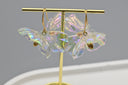 Iridescent Floral Drop Earrings