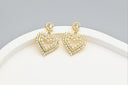 Pearl Heart Drop Earrings