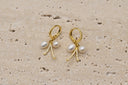 Pearl Drop Hoop Earrings