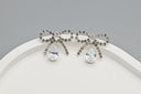 Crystal Bow with diamond stud