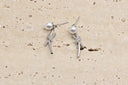 Elegant Pearl & Crystal Bow Drop Earrings