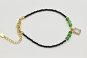Emerald and Onyx Beaded Bracelet