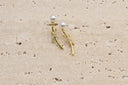 Pearl Bow Drop Earrings