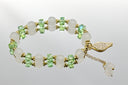 Green Crystal and Jade Beaded Bracelet