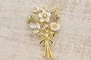 Romantic Pearl & Rosebud Stud Earrings