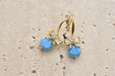 Sky Blue Bow Charm Earrings