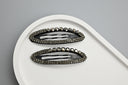 Double-Lined Oval Hair Clips