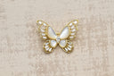 Opalescent Butterfly Brooch with Crystal Accents