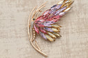 Radiant Multi-Color Crystal Butterfly Wing Brooch