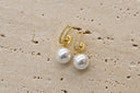 Elegant Pearl Drop Earrings with Crystal Accents