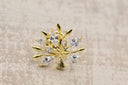 Elegant Pavé Floral Stud Earrings