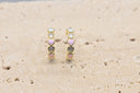 Pastel Heart Charm Hoop Earrings