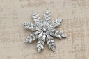 Spinnable Snowflake Crystal Brooch