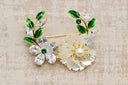Ethereal Opalescent Flower Stud Earrings