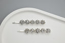 Crystal Blossom Hair Clips – Silver Sparkle Set
