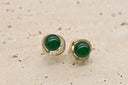 Emerald Glow Stud Earrings