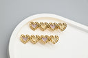 Sparkling Crystal Flower Hair Clips – Silver