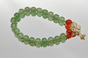 Green Jade and Butterfly Charm Bracelet