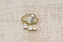 Raindrop Cloud Mother-of-Pearl Brooch