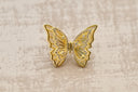 Golden Butterfly Crystal Brooch