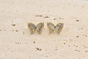 Pearlescent Butterfly Stud Earrings