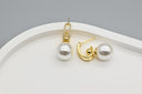 Elegant Pearl Drop Earrings with Crystal Accents