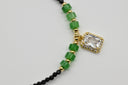 Emerald and Onyx Beaded Bracelet