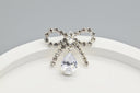 Crystal Bow with diamond stud