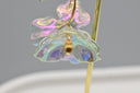 Iridescent Floral Drop Earrings