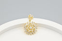 Dazzling Pearl & Zirconia Drop Earrings