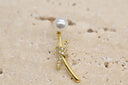 Pearl Bow Drop Earrings