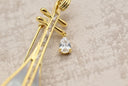 Modern Gold & Pearl Sunburst Stud Earrings