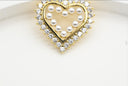 Pearl Heart Drop Earrings