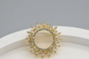 Sunburst Circle Stud Earrings