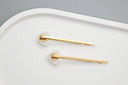 Pearl Heart & Crystal Bar Hairpins